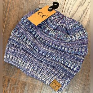 C.C Purple and Blue Knit Beanie